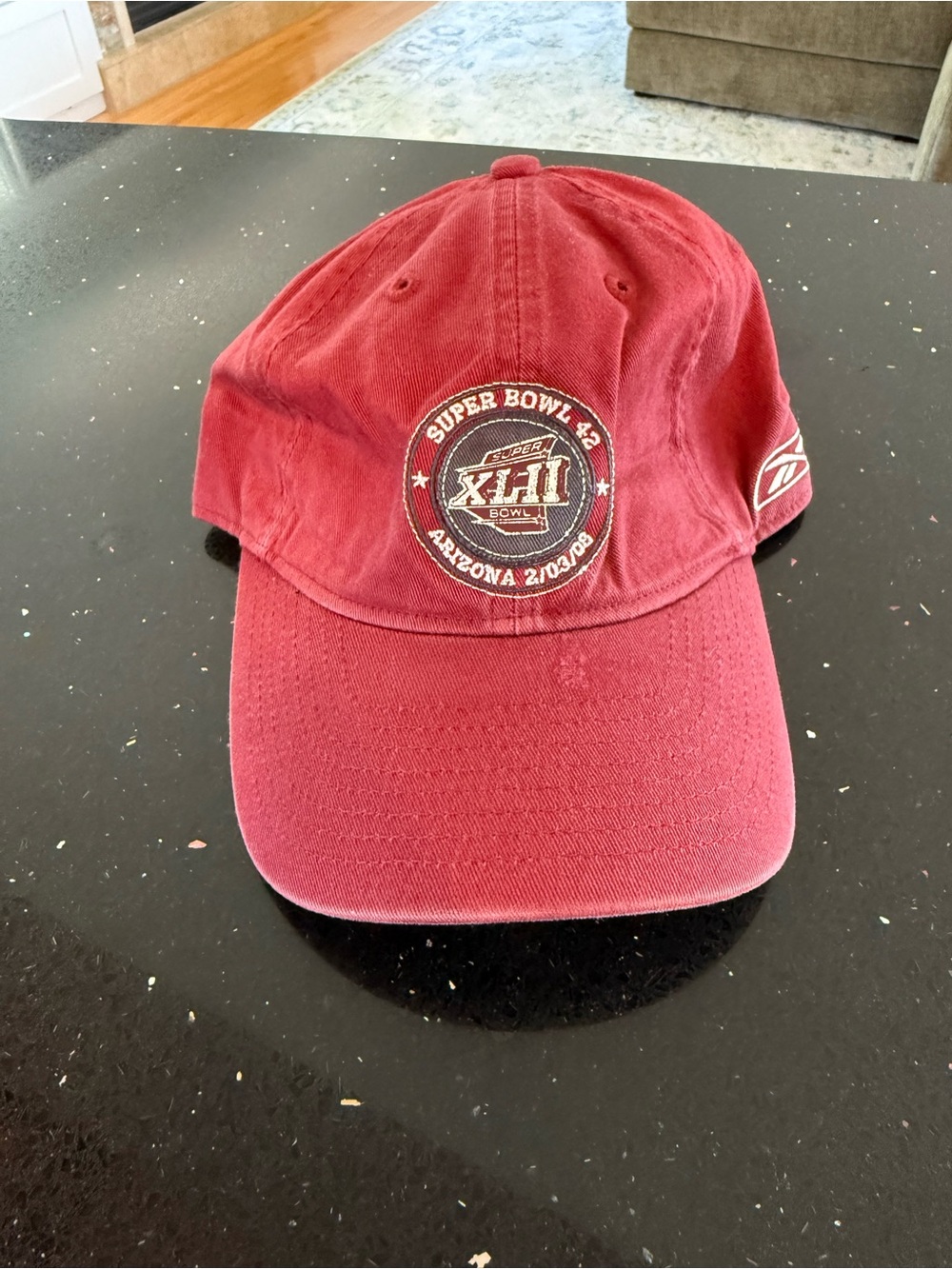 Reebok Men's Burgundy Super Bowl XLII Super Bowl 42 2/03/2008 Hat